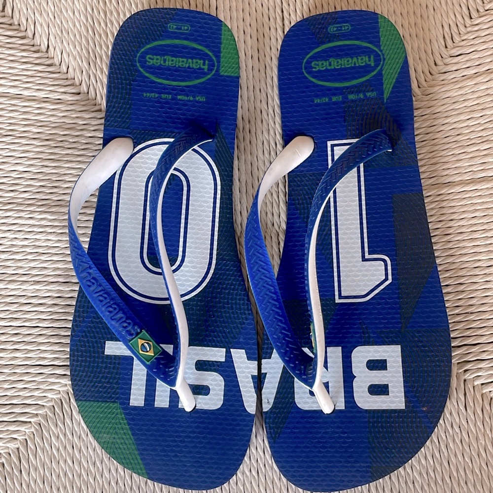 Havaianas Brasil 10 Men’s Flip Flop Sandals US Size 9/10 Eur 43/44